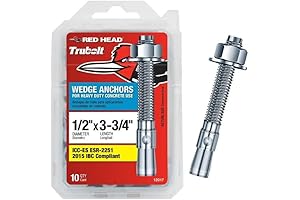 Red Head 1/2 in. x 3-3/4 in. Wedge Anchor 10CT
