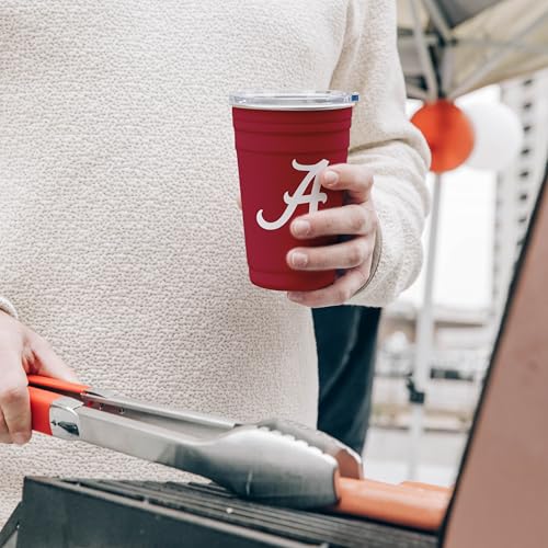 Image of Logo Brands NCAA 22 oz Stainless Steel Tailgate Cup -Double Wall Vacuum-Sealed Durable For Hot & Cold Drinks, Perfect for Gameday & Tailgating