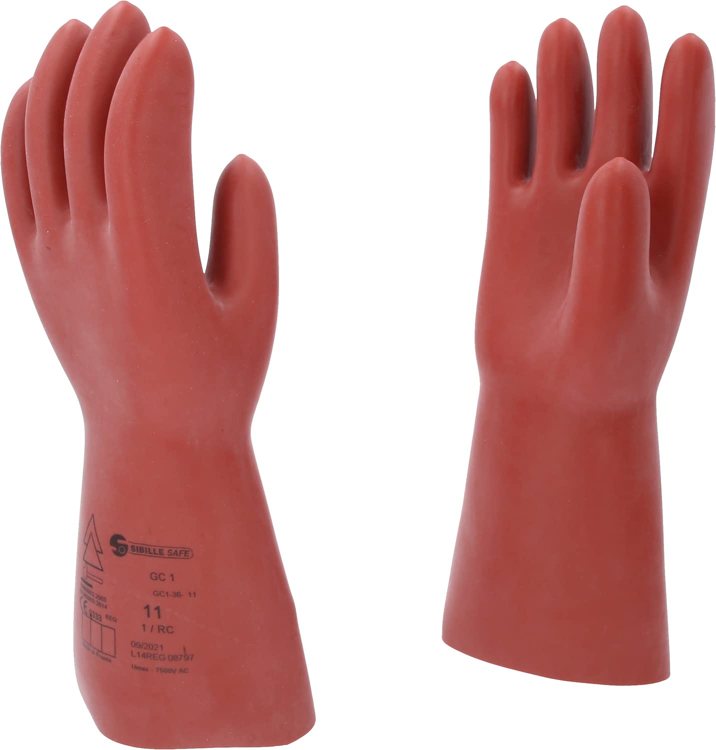 KS Tools 117.0073 Elektriker-Schutzhandschuh mit mechanischem Schutz | Größe 11 | Klasse 1 [7500 V] | rot