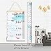 Smlper Growth Chart for Kids,Child Height Chart Ruler for Wall,Wood Frame Fabric Canvas Height Measurement Ruler for Kids Nursery Room,Removable Wall Decor 79