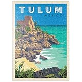 MyPuzzle México: Tulum, Póster Vintage - Premium 200 Piezas Puzzles - Colección Especial MyPuzzle de Anderson Design Group