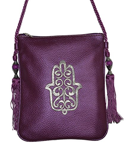Moroccan Bags and purses Leather Purse With Hand Of Fatima Embroidery3