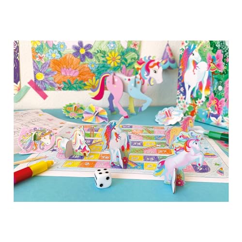 ARTISTA 9302107 Bastelset Aktivitätenkoffer Einhorn 5in1, DIY-Kit für Kinder, Kreativset ab 6 Jahren