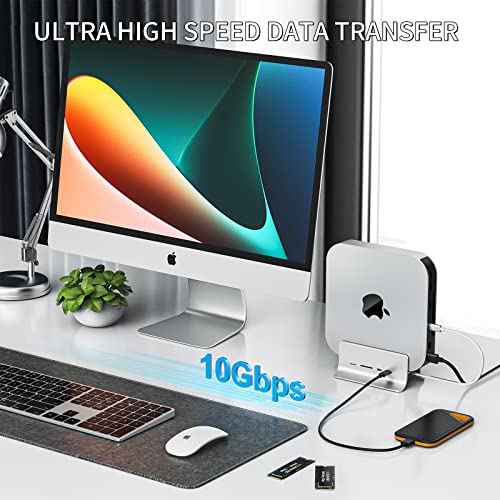 Image of Minisopuru USB C Hub for Mac Mini - Docking Station Compatible With M.2 NVMe /SATA SSD, 10Gbps Data Transfer, TF&SD Card Slots, M.2 SSD Support (Not Included)