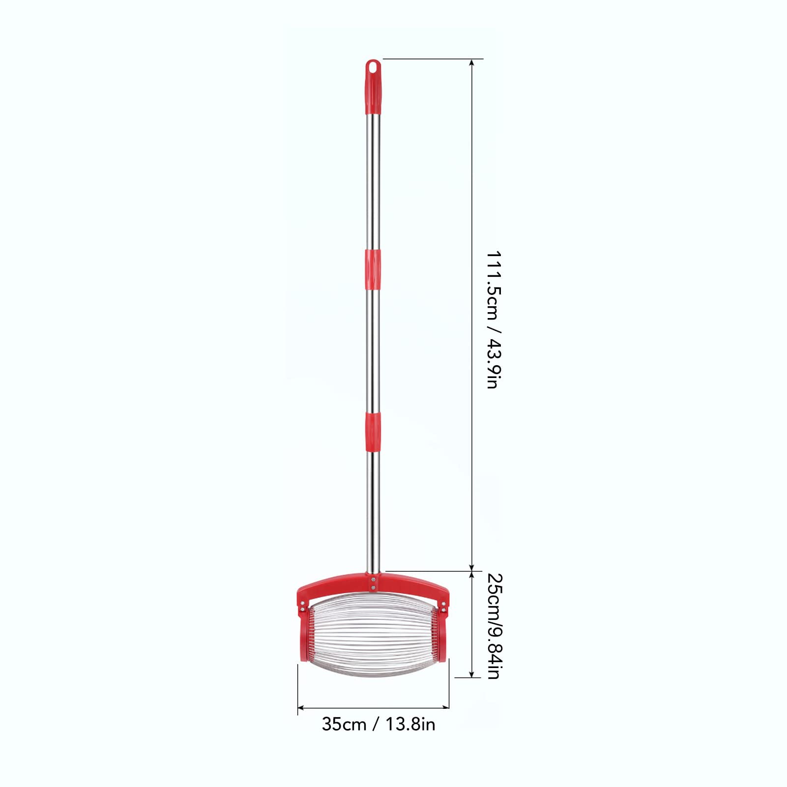 Manejo Largo Ajustable Lanzamiento de Mano de Obra Recolectador de Tuercas para la recolección de Tuercas (Tapa de rotación)