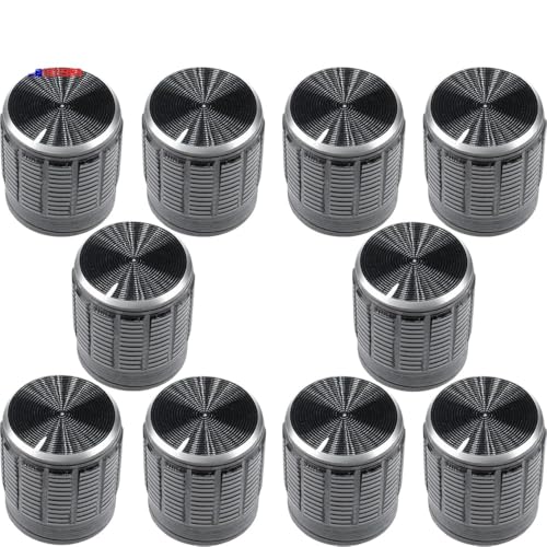 10PCS/Lot Black Metal 6 Mm Knurled Shaft Insert Dia. Potentiometer Control Knobs Switch Knob 15mm X 16.5mm Height New 2025 For Arrival High Reliable Electronic Component, Stable Performance
