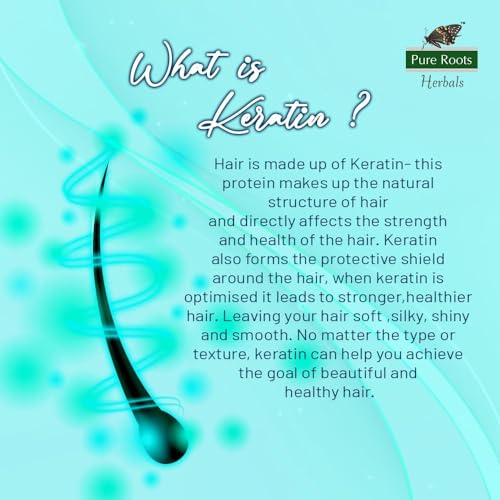 Image of Pure Roots Keratin Hair Serum - Deep Nourishment & Smooth Finish | Reduces Frizz & Split Ends | 50 ml
