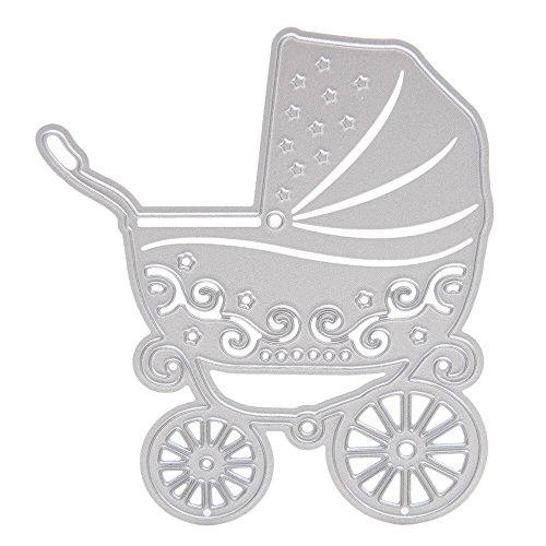 Dream_light Metal Cutting Dies Stencil Template Mould for DIY Scrapbooking Photo Album Paper Card Making Embossing Craft Wedding Party Decoration, Best Gift for Children (Baby Carriage)
