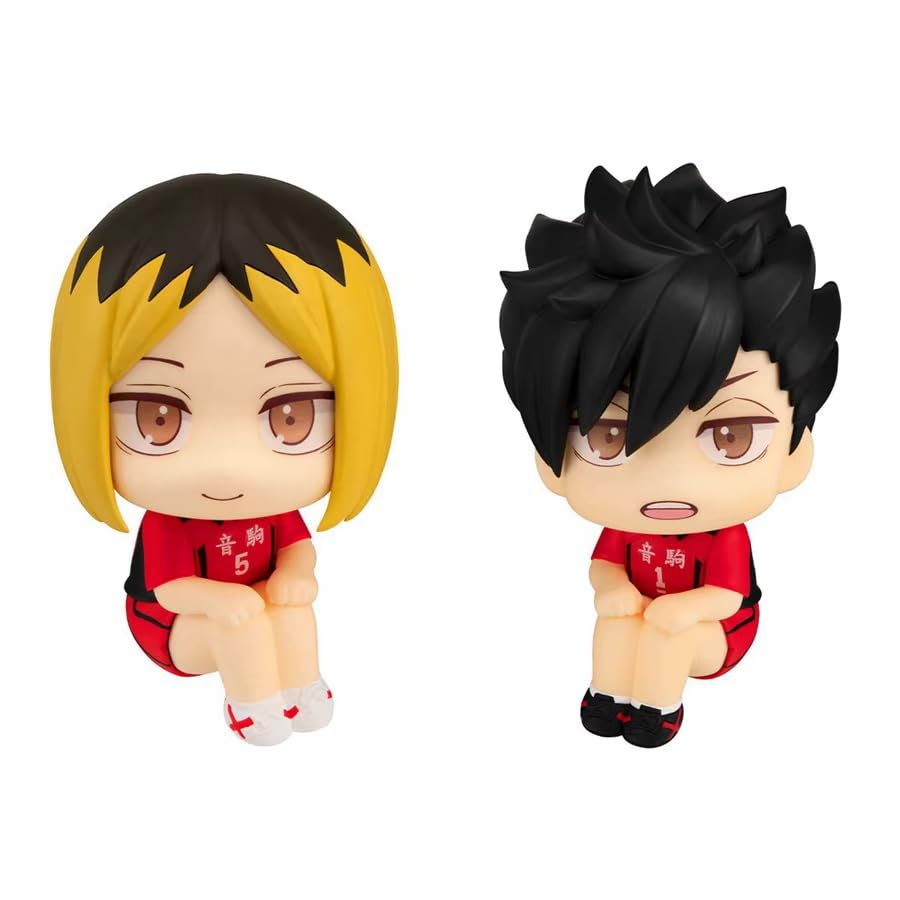 10cm Anime Figures from Haikyuu - Tobio Kageyama, Look Up Shoyo Hinata, Tetsurou Kuroo, Kozume Kenma, Oikawa Tooru Action Figure Q Version Figurine PVC Collection (Tetsurou & Kozume 10cm 2 Pc Set)