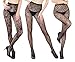 CozyWow High Waist Footed Fishnet Tights Soft & Stretchy Patterned Fishnets Garter Thigh High Stockings for Women - 6 Pack