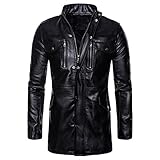 Männer Slim fit Vintage PU Kunstlederjacke - Achten Sie bitte sorgfältig unsere Größentabelle in Produktbeschreibungen