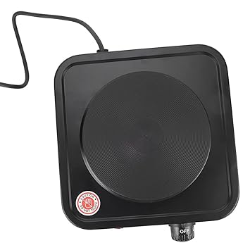 Electric Hot Plate 1000W, Non-Slip Heating Plate Electric Hot Stove Even Heating Easy to Clean Portable for Home for Kitchen
