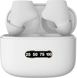 Fone de ouvido BT5.0 Fone de ouvido sem fio True Fone de ouvido BT Fone de ouvido sem fio com isolamento de ruído Fones de ouvido de emparelhamento rápido Fone de ouvido esportivo intra-auricular com caixa de carregamento de microfone Touch Control branco