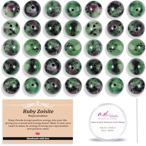 AD Beads 8mm Natural Round Loose Beads 110 Pieces, for
