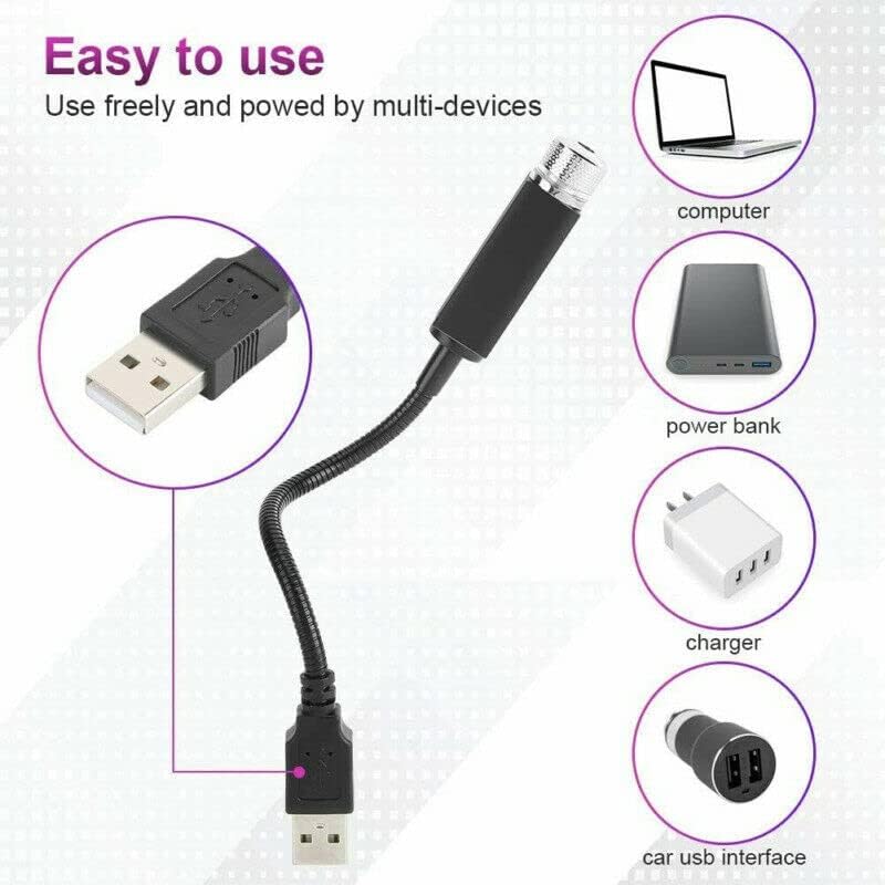 Miniatura 9 de 2 proyectores de luz nocturna USB de estrella, mini lámpara de proyección LED, decoraciones románticas, para dormitorio, fiesta, paredes