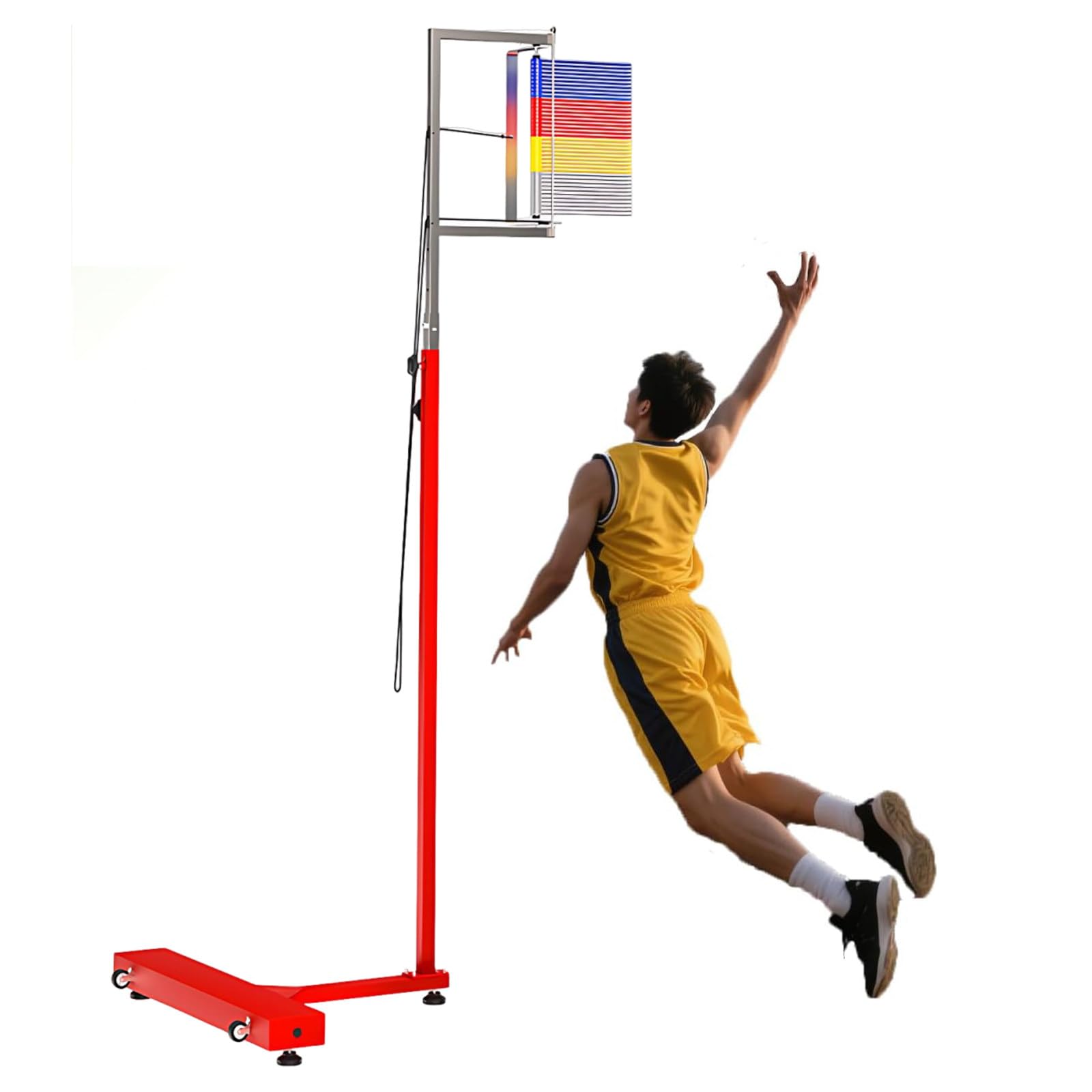 MIAOXIAOLONG Vertical Jump Tester–Height Adjustable Tool&Jump Height Trainer for Basketball&Volleyball,4.59–11.81ft for Daily Drills&Pre-Season Conditioning 1.4m~2.8m