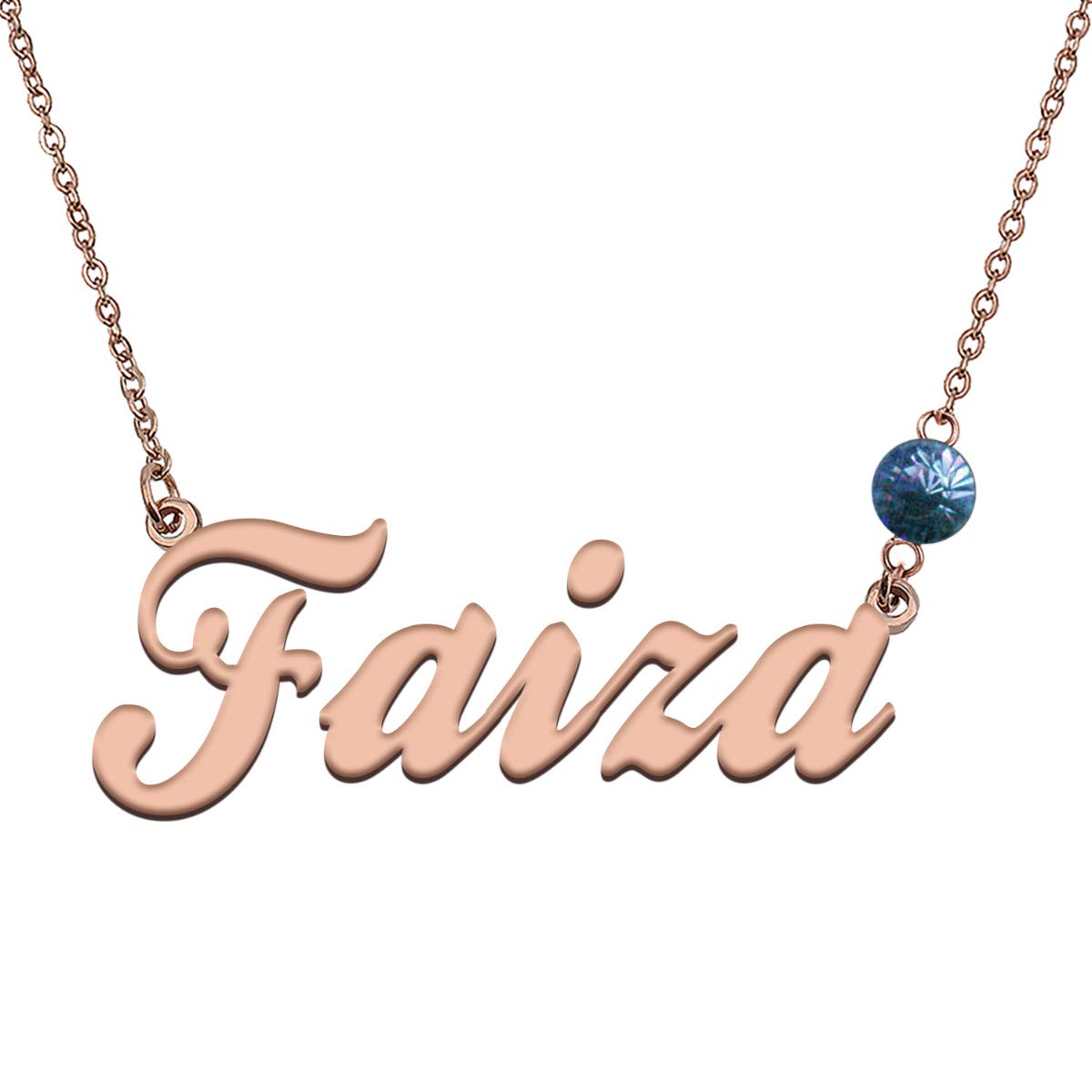 LikeFun Personalized Everyday Wear Name Necklace with Birthstone for Girls
