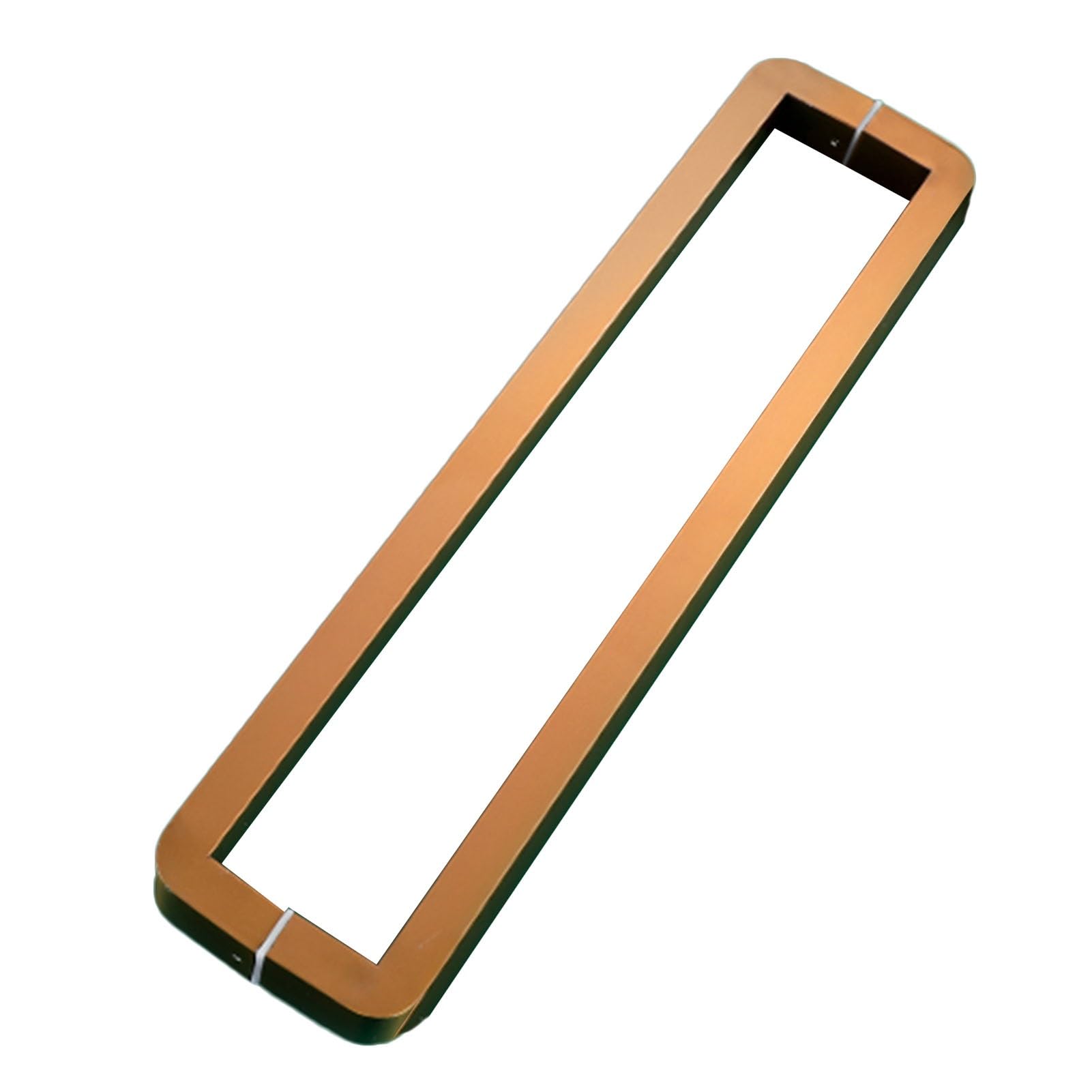ZFUCMAYL Sliding Door Handles,Square Double Sided Glass Door Handles,Stainless Steel Push Pull Door Handle for Bathrooms Shopping Malls Offices(Pink Gold,Pitch-1025mm)