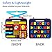 Busy-Board Montessori-Activity Learning - Toys Basic Skills for Toddlers 1 2 3 4 Years Old Early Education,Learning Fine Motor Skills & Learn to Dress and Spell,Travel&Sensory Toy for Airplane or Car.