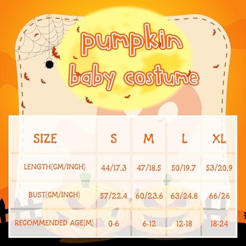 Disfraz de Calabaza para Bebé Talla Pequeña miniatura 6