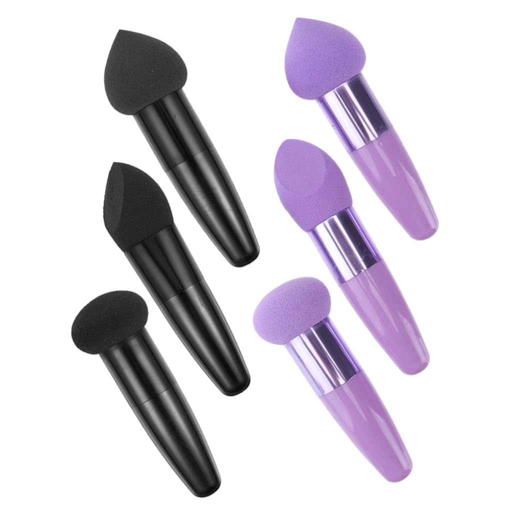 VILLCASE 6 Stück Make Up Puff Stifte aus Latex Formstabil und Elastisch Tragbare Kosmetikstifte für Damen Inklusive Make Up Schwämme Geeignet für Trockene und Nasse Anwendung für Reisen