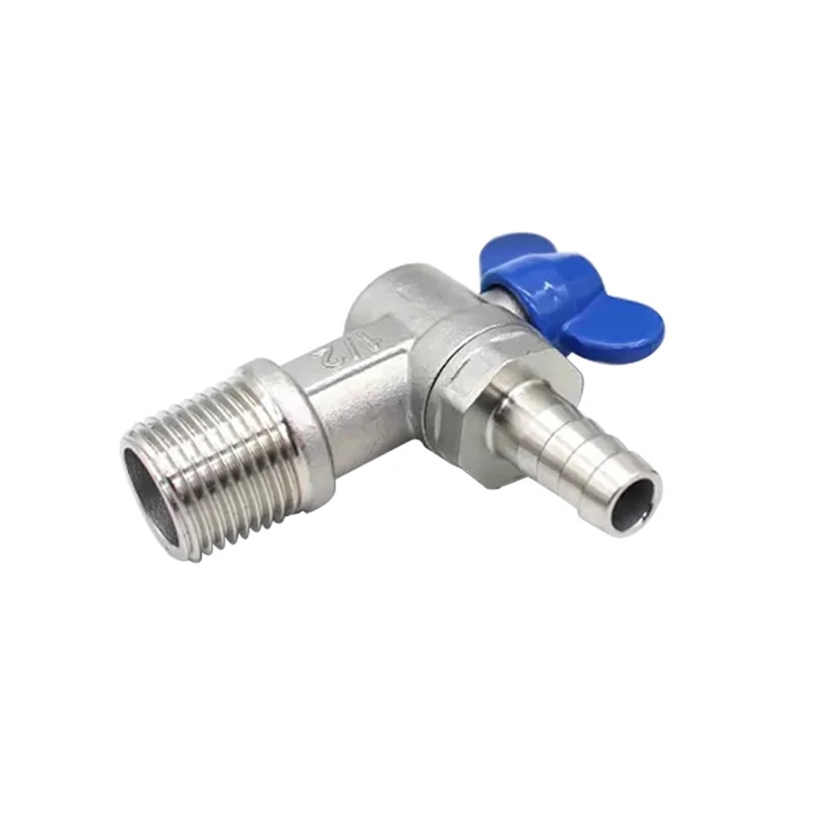 DEBLAN Zawór kulowy 1/5.1 cm B-S-P-T Adapter 12 mm Sprzęt Zawór kątowy klasy sanitarnej (typ 2)