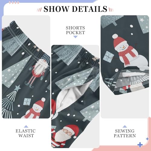 Gnomes Santa Snow Boys Long Pants Soft Trousers Elastic Waist Kids Lounge Bottoms with Pockets S-XL4