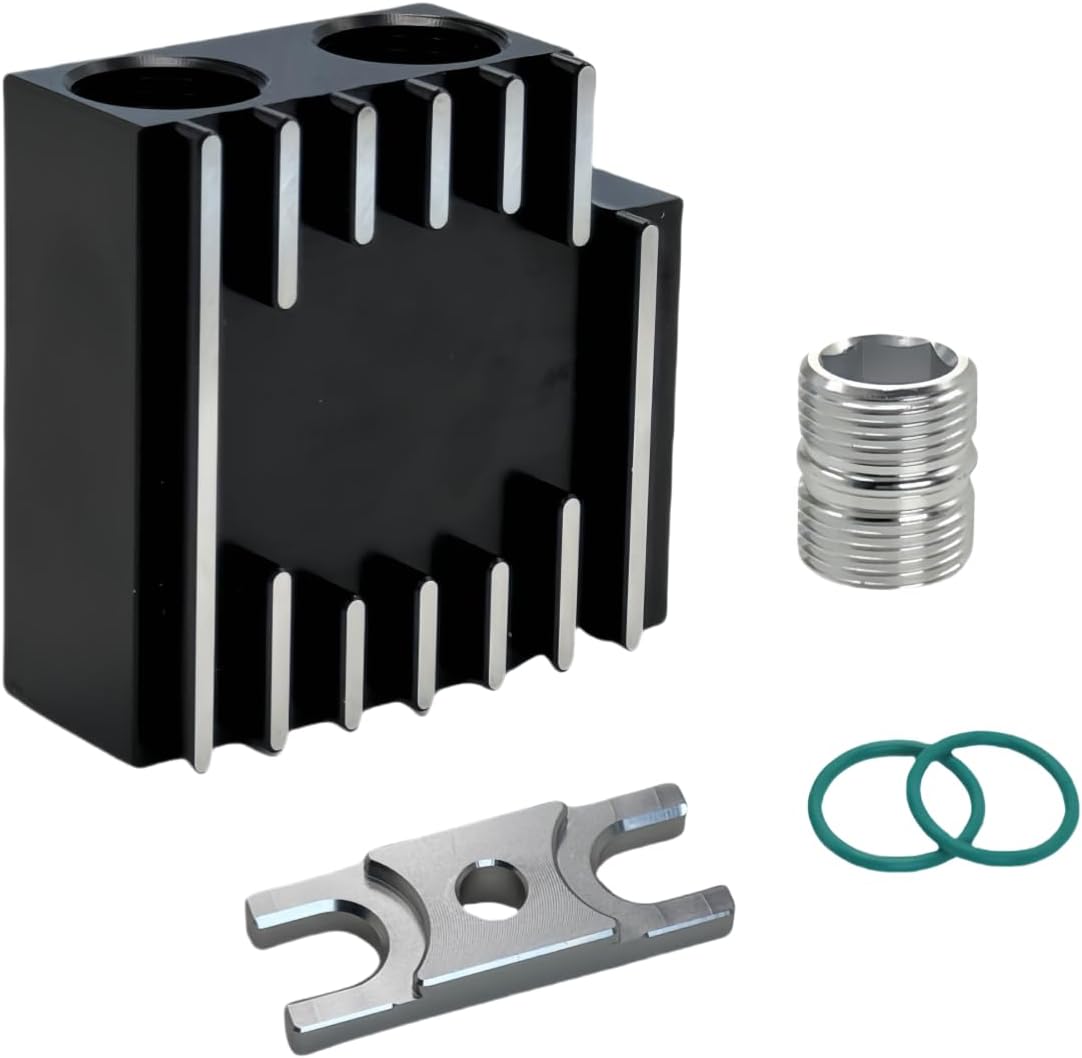 Transmission Fluid Thermal Bypass Valve Upgrade with Billet Filter Coupler Fit for 2019-2024 Dodge Ram 6.7L Cummins