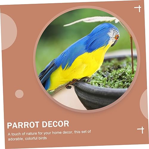 Perroquets artificiels en mousse verte bleue rouge oiseau déco