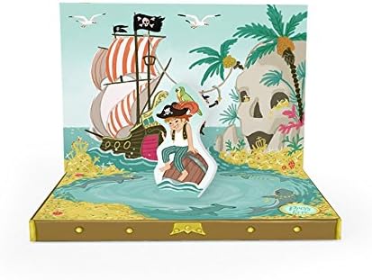 My Design Co.Music Box Card 3D Pop Out, 6 x 4.75-Inches, Pirate Adventure