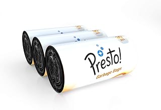 Amazon Brand - Presto! Garbage Bags | Medium | 90 Count | 30 Bags X 3 Rolls | 19 X 21 Inches | For Dry & Wet Waste | Black