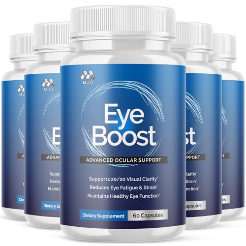(5 Pack) Eye Boost Capsules, Official EyeBoost Pills with All Natural Ingredients, Advanced EyeBoost Support Supplement for Optimal Health with Maximum Strength Vitamins for Women & Men (300 Capsules)
