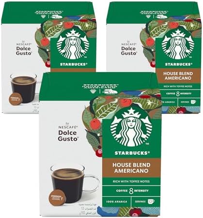 Starbucks House Blend By Nescafe Dolce Gusto Medium Roast Coffee (3X12 Capsules)