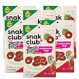 Snak Club Tajin Watermelon Rings, Chili & Lime Sweet & Spicy Gummy Snacks, Mild in Heat Bold in Flav