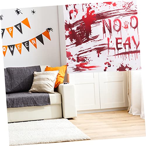 PartyKindom 4 Peças Banner De Halloween Cenário De Halloween Cenário De Festa De Halloween Cortina S