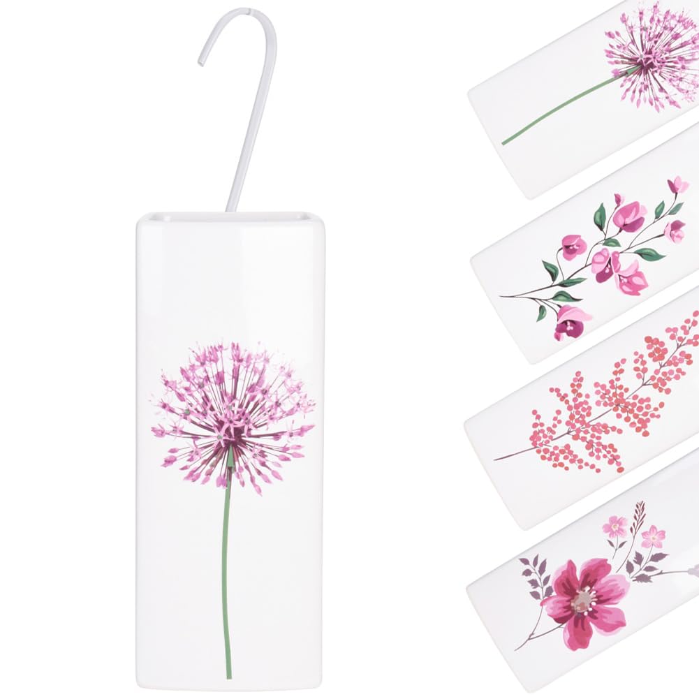 Humidificateur en céramique - Fleurs blanches et roses