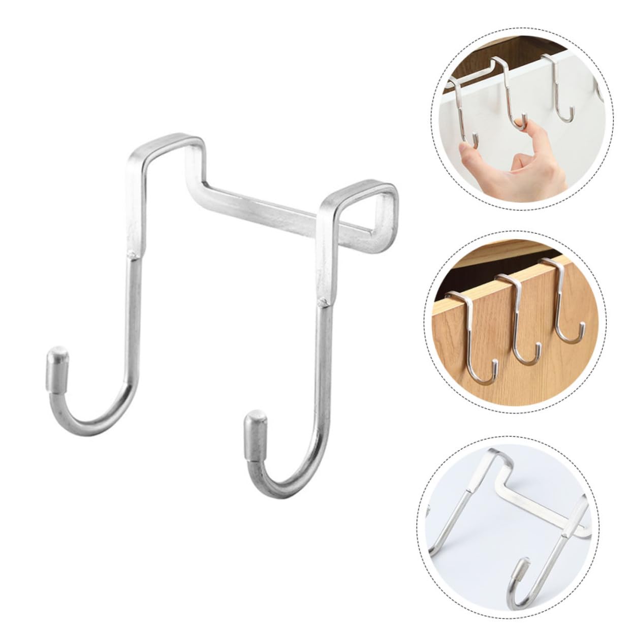 OSOLADY 6pcs Outdoor Hooks for Hanging Kitchen Hanging Hooks Multi-Function Hooks Clothes Hanging Hooks Over Hat Hanger Over The Door Hanging Hooks Stainless Steel