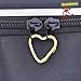 munkees Heart-Shaped Carabiners Key Chain Backpack Buckle, Fashion, Aluminum Alloy Key Ring 2-Pack,Golden