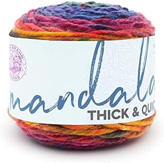 Lion Brand Yarn Company 528-208 Mandala Thick & Quick Yarn, Turbine, One Skein