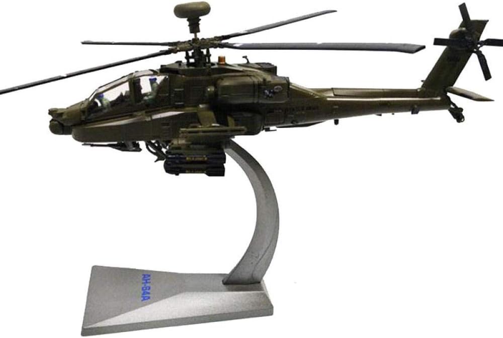 Airplane Model 1/72 Scale American Gunship Ah-64 Apache Helicopter Army Fighter Aircraft Models Military Aircraft Collectors Exhib(Airplane model decoration toy) Jzx-n