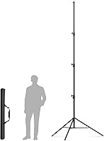 Sdfghj 13.1ft Heavy Duty Light Stand Tripod: Adjustable 157in Photography Stand with Spring Cushion, 22lb Capacity, 1/4" & 3/8" Adapters