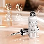 RARJSM Metallic Silver Gel Liner Nail Art 3D Mirror Chrome Effect Gel Nail Polish 8ml Build in Thin Brush Metal Painted Drawing Striper Gel Polish Soak off Curing Requires for Home Salon Diy Painting - Image 2