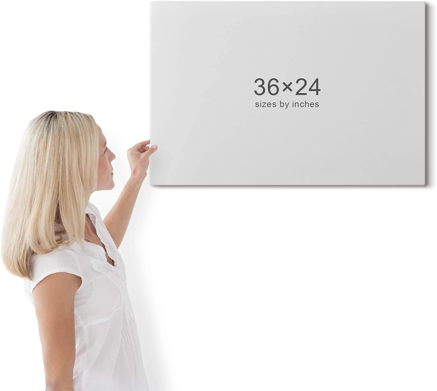 Abstract Flower Canvas Wall Art: Large White Floral Blossom Picture Modern Textured Lotus Bloom Print Artwork Horizontal Contemporary Botanical Teal Turquoise Color Painting for Home Bedroom Living