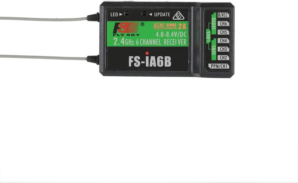 Flysky RC FS-iA6B Receiver 2.4G 6 Channel i-Bus PPM Receiver Compatible with Flysky FS-i6X / FS-i4 / FS-i6 / FS-i10 Radio Transmitter Remote Controller