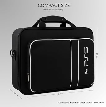 Carry Case Compatible with PlayStation 5 Disc/Digital/Slim/Pro Travel Bag