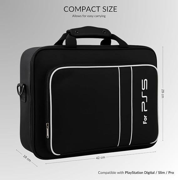 Carry Case Compatible with PlayStation 5 Disc/Digital/Slim/Pro Travel Bag