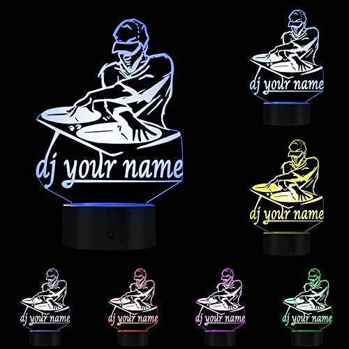 3D Night Light Color Change Decor Lamp Visual Creative Led Desk Lamp Bar Dj Hands With Remote Smart...