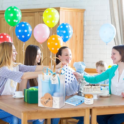 50Pcs Baby Shower Prizes for Game Winners Baby Shower Favors Gifts including Plastic Tumbler Notebook Scented Candles Ballpoint Pen Mirrors with Hair Brushes Bracelet Gift Bag (Blue)