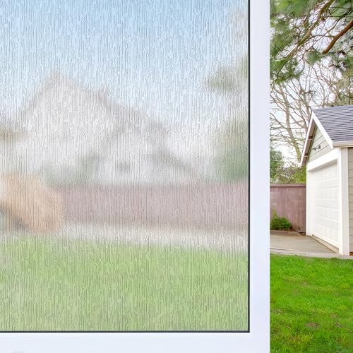 WPCTEV Window Film Non Adhesive Frosted Film Privacy Window Sticker
