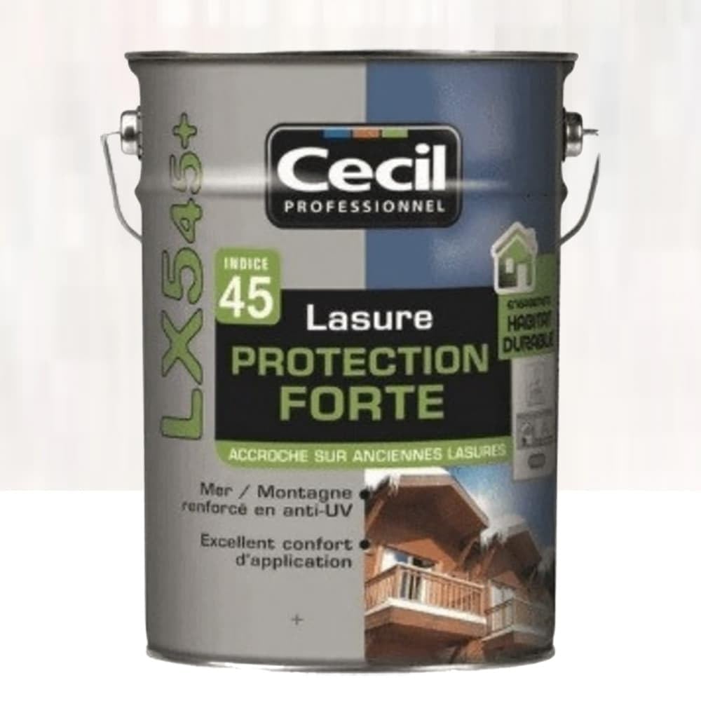 CECIL LX545 Lasure Protection Forte Bois blanchi - 5 L